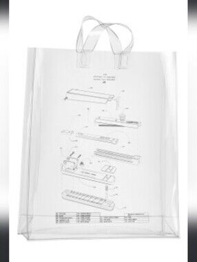 H&M Clear PVC Tote Bag with Gold-Tone Handles